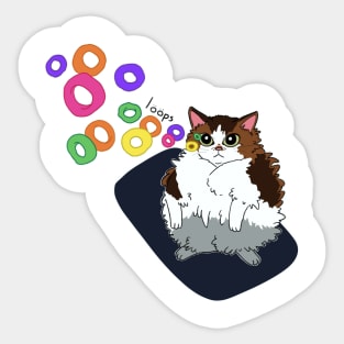 Loops cat Sticker